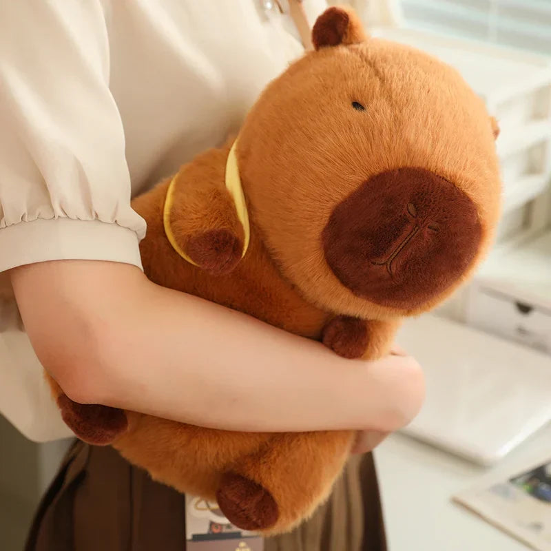 Adorable Kawaii Capybara Plush with Stylish Backpack Collection