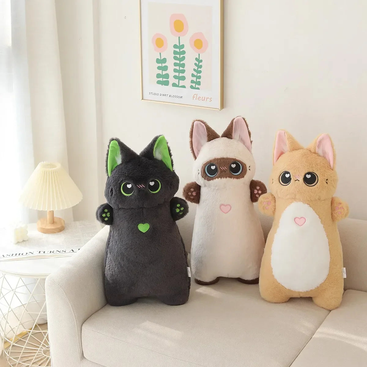 Charming Two-tone Cat Plushie Collection: Cute Companions for All!