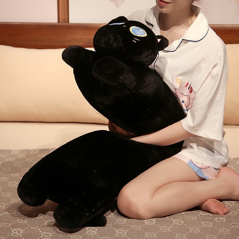 Enchanting Arrayah: The Adorable Blue-Eyed Black Cat Plushie