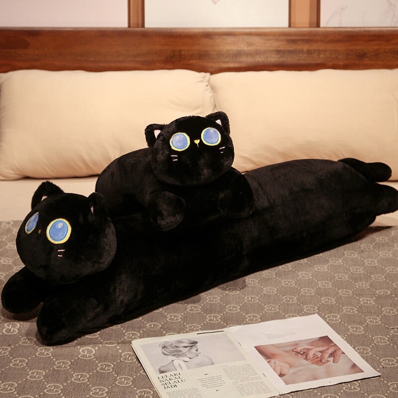 Enchanting Arrayah: The Adorable Blue-Eyed Black Cat Plushie