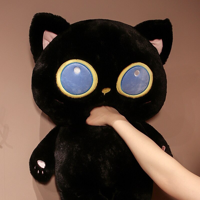 Enchanting Arrayah: The Adorable Blue-Eyed Black Cat Plushie