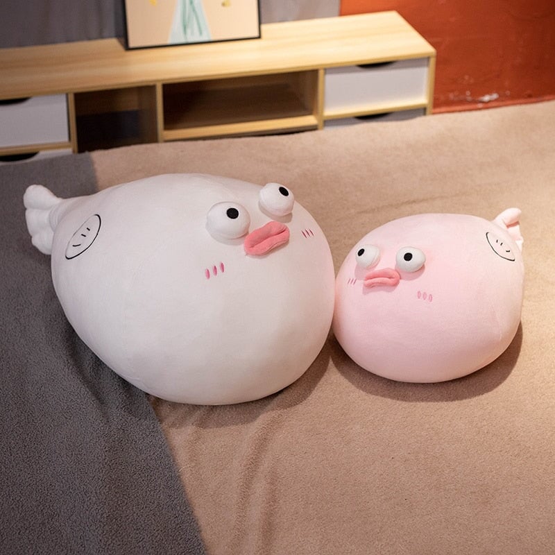 Surprise and Delight with Baba the Adorable Shocked Pufferfish Plush!