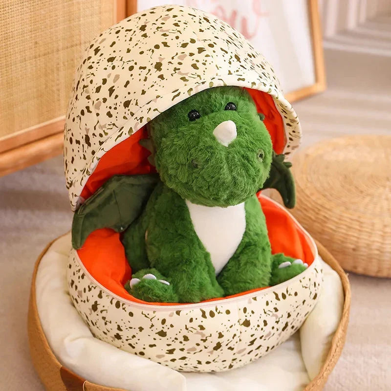 Adorable 2-in-1 Plush Baby Dragon Egg Companion