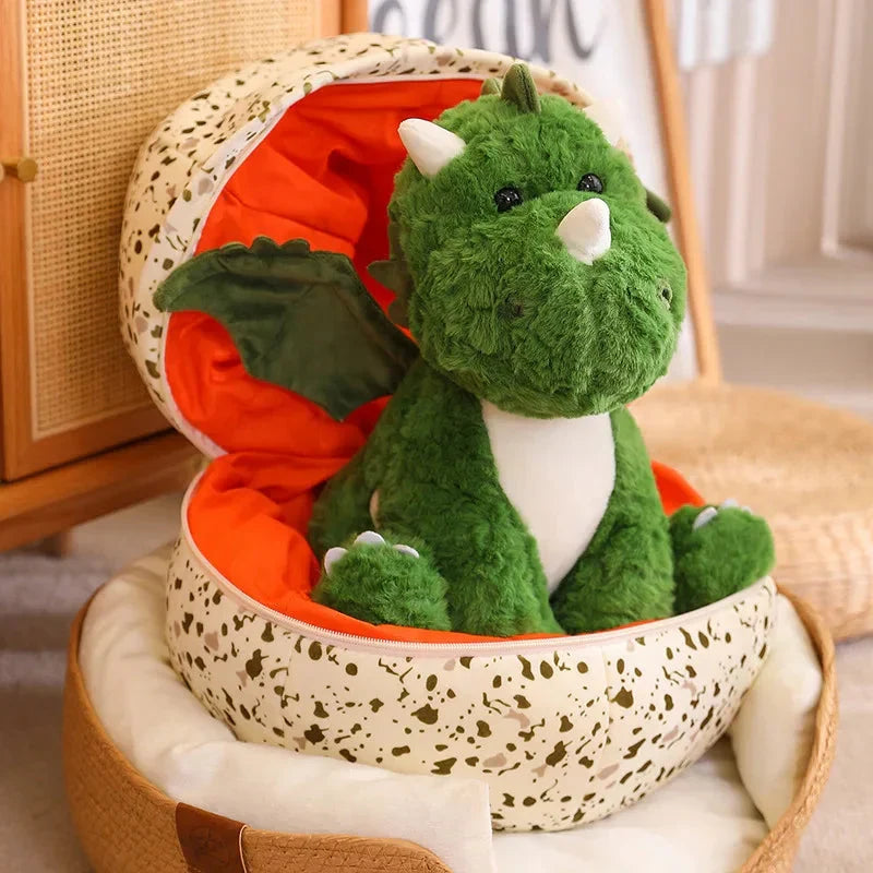 Adorable 2-in-1 Plush Baby Dragon Egg