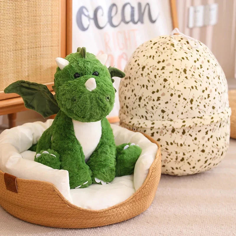 Adorable 2-in-1 Plush Baby Dragon Egg Companion