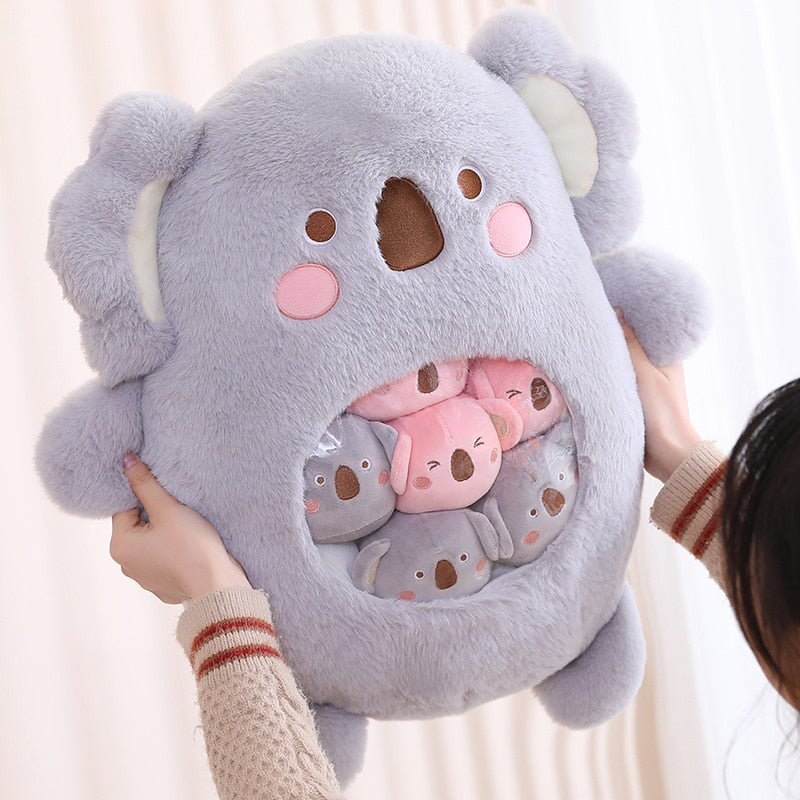 Adorable Plushie Collection: Koala, Dino, Bunny & Panda Friends in a Fun Bag!