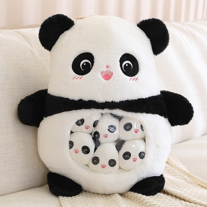Cuddly Plushie Collection: Koala, Dino, Bunny, and Panda Friends in a Bag!