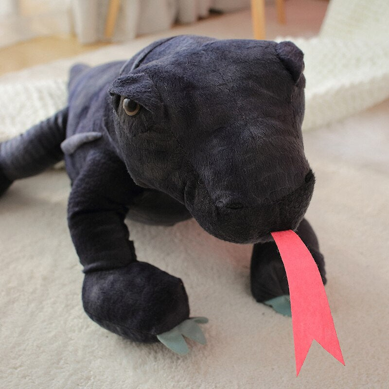 Cuddly Baja the Black Komodo Dragon Lizard Plush Toy