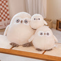 Adorable Beige Chonky Owl Plush Toy - Perfect Cuddle Buddy!