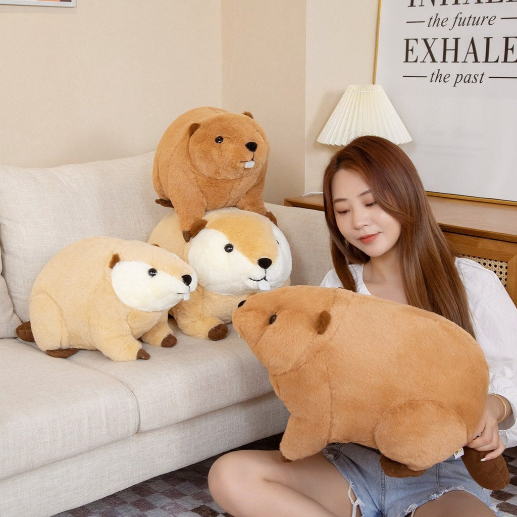 Cuddly Billy & Willy the Adorable Fluffy Brown Beaver Plush Toy