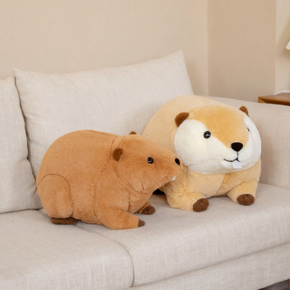 Cuddly Billy & Willy the Adorable Fluffy Brown Beaver Plush Toy