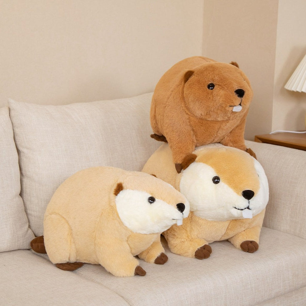 Cuddly Billy & Willy the Adorable Fluffy Brown Beaver Plush Toy