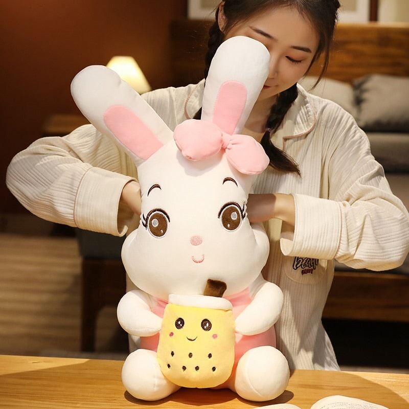Adorable Boba Bunny Plushie Couple