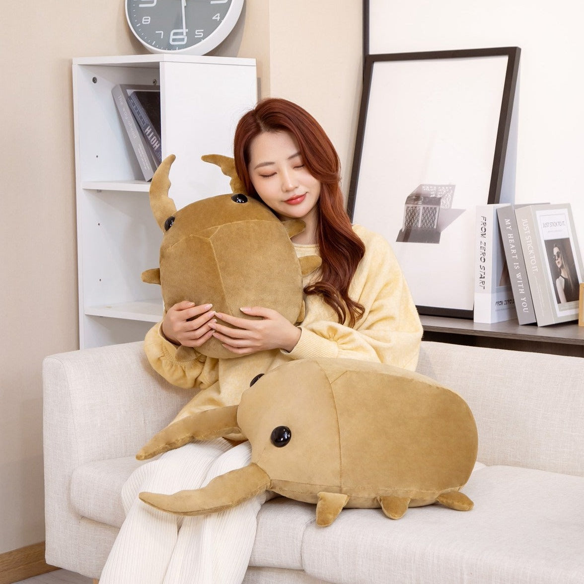 Adorable Brown Kawaii Dung Beetle Plush Toys