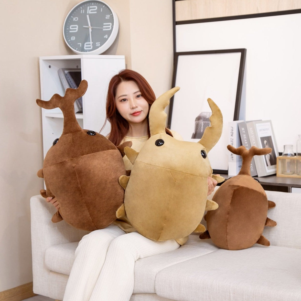 Adorable Brown Kawaii Dung Beetle Plush Toys