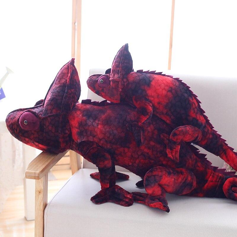 Charming Brown & Red Chameleon Plush Toy