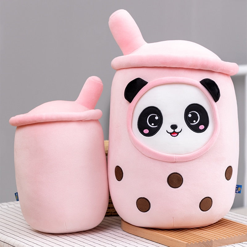 Adorable Bubble Tea Panda Family Plush Collection