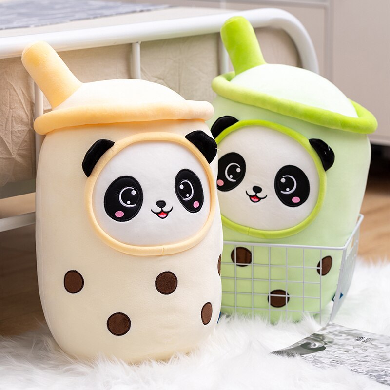 Adorable Bubble Tea Panda Family Plush Collection