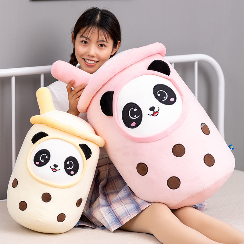 Adorable Bubble Tea Panda Family Plush Collection
