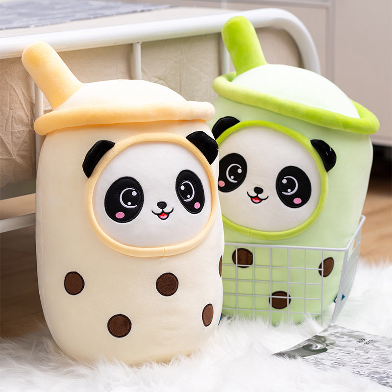 Adorable Bubble Tea Panda Family Plush Collection