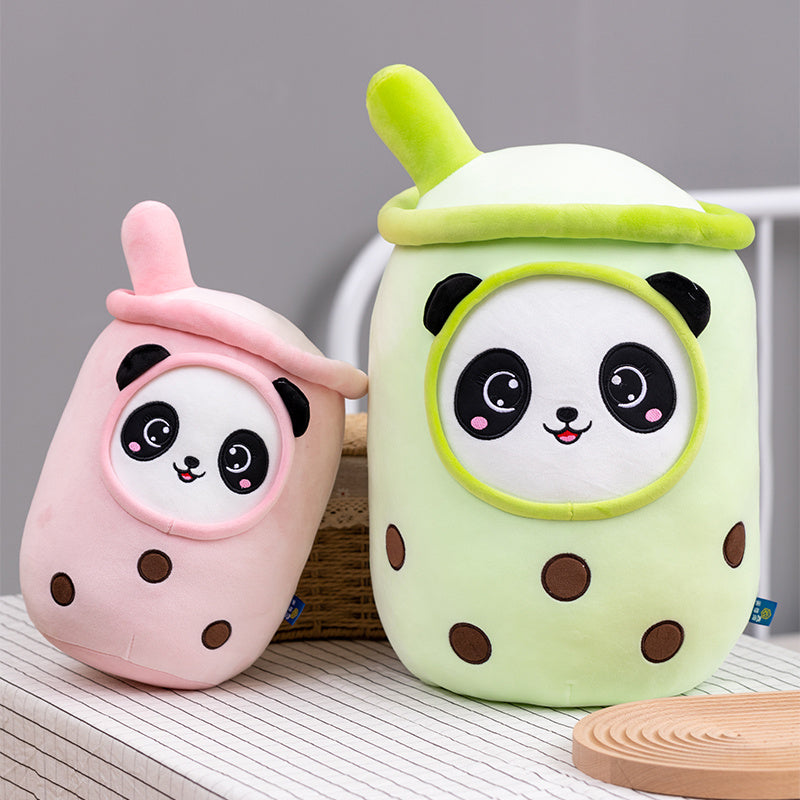 Adorable Bubble Tea Panda Family Plush Collection