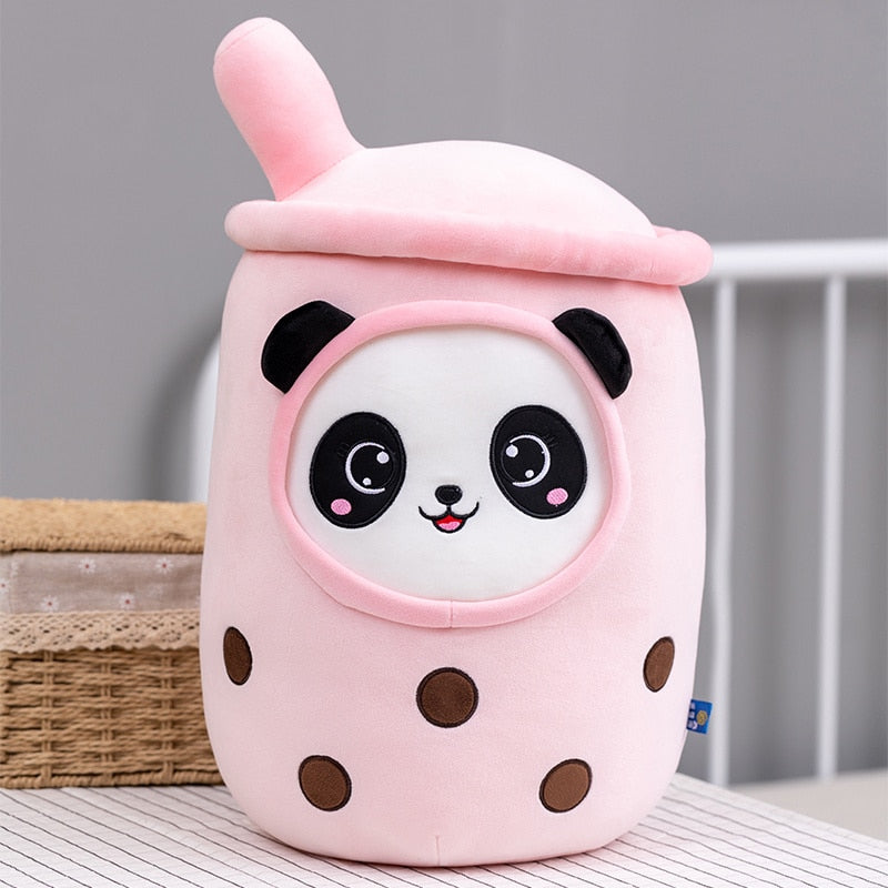 Adorable Bubble Tea Panda Family Plush Collection