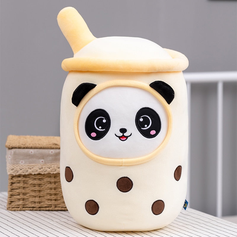 Adorable Bubble Tea Panda Family Plush Collection