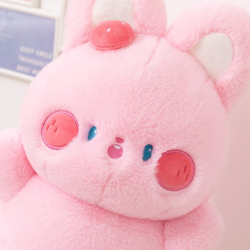 Buttons the Adorable Fluffy Pink Bunny Plush Toy