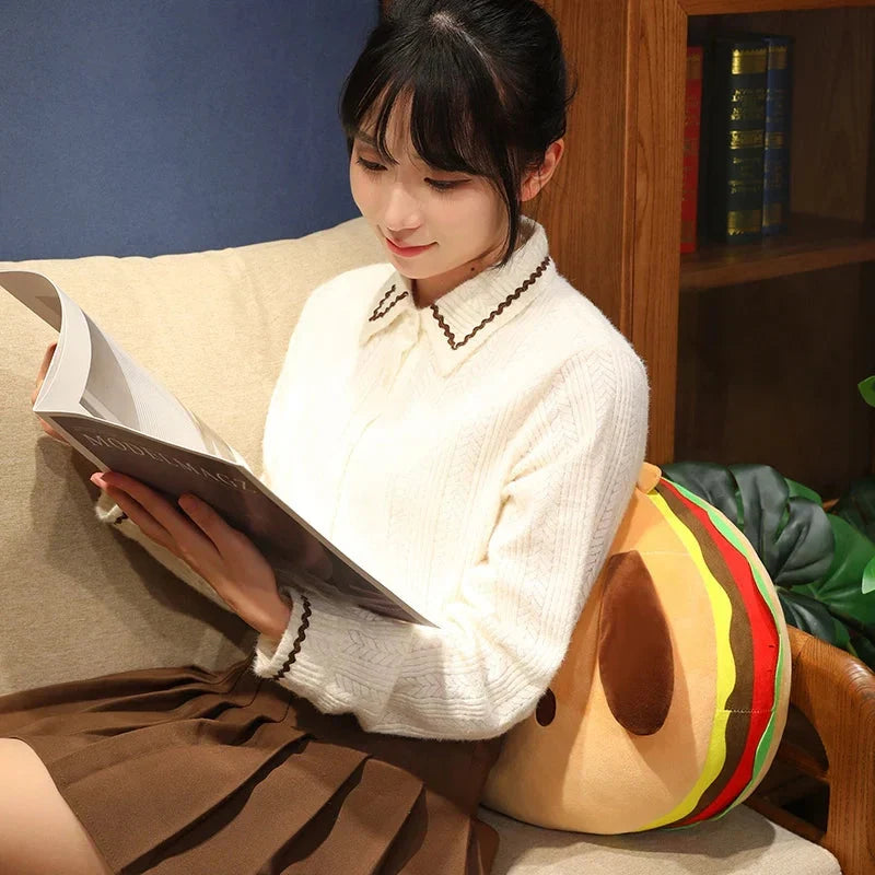 Adorable Capybara and Dog Hamburger Plush Pillow – Perfect for Cozy Comfort!