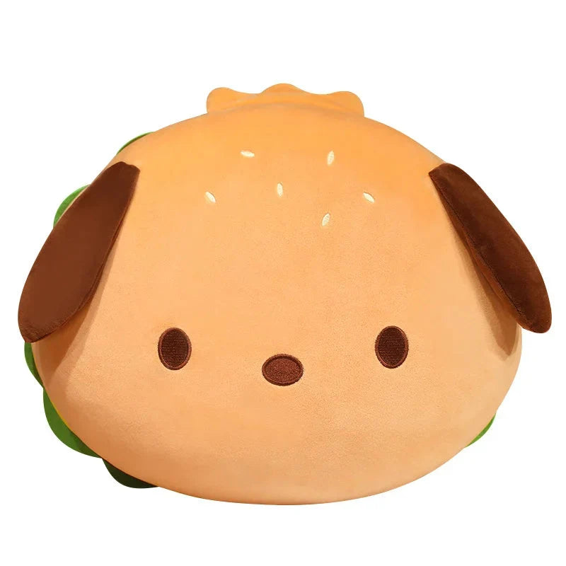 Adorable Capybara and Dog Hamburger Plush Pillow – Perfect for Cozy Comfort!