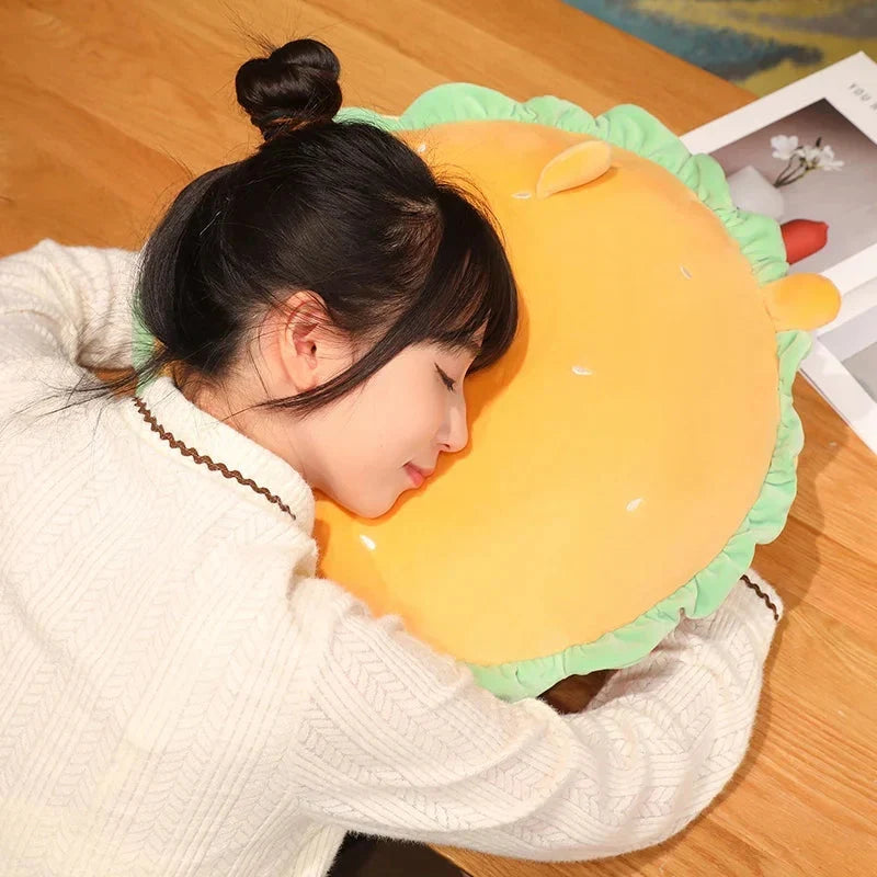 Adorable Capybara and Dog Hamburger Plush Pillow – Perfect for Cozy Comfort!