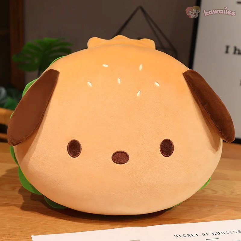 Adorable Capybara and Dog Hamburger Plush Pillow – Perfect for Cozy Comfort!