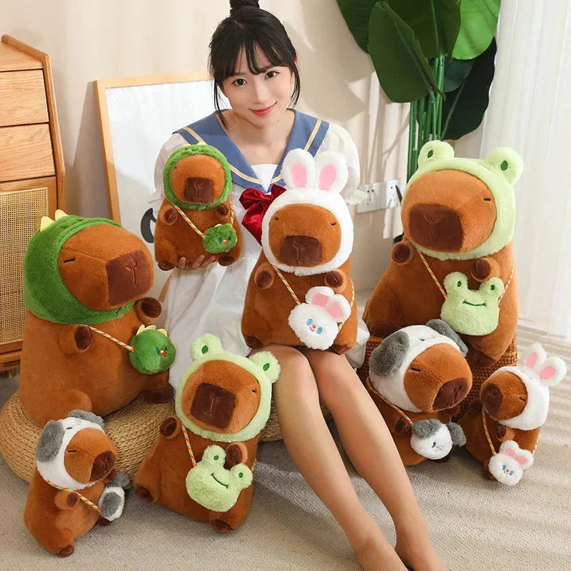 Adorable Capybara and Frog Besties Plush Costume