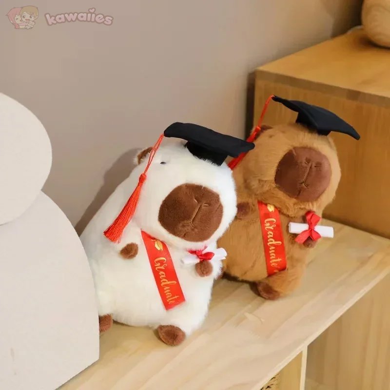 Adorable Capybara Graduation Plush Toys for Celebration!