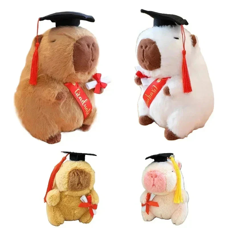 Adorable Capybara Graduation Plush Toys for Celebration!