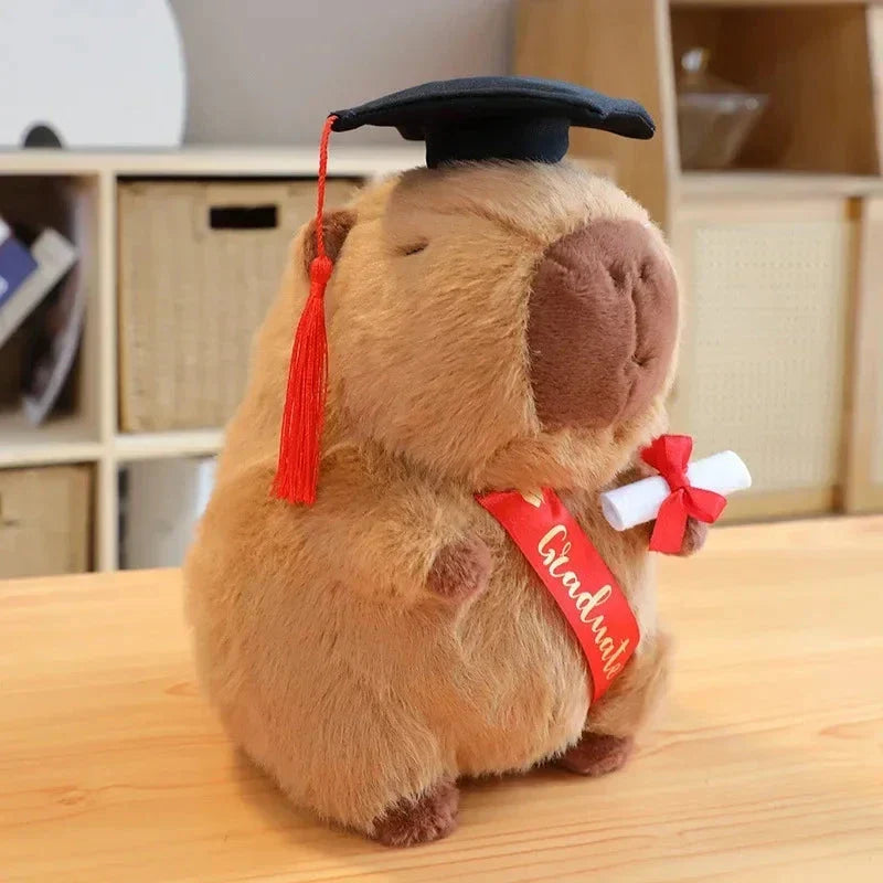Adorable Capybara Graduation Plush Toys for Celebration!