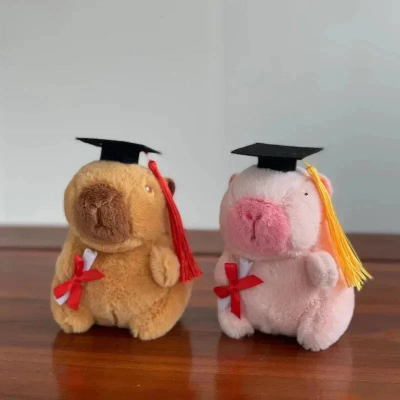 Adorable Capybara Graduation Plush Toys for Celebration!