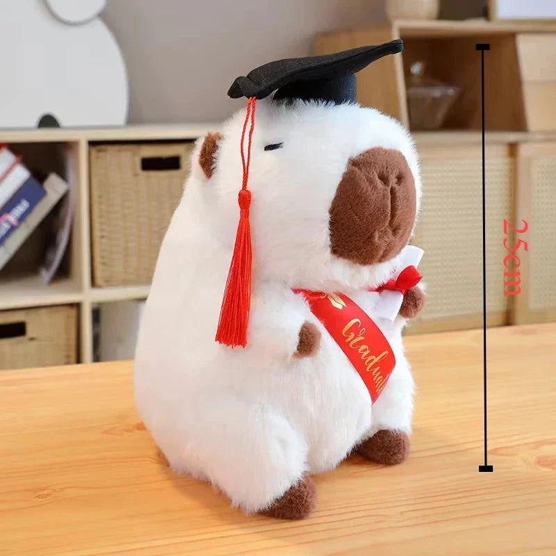 Adorable Capybara Graduation Plush Toys for Celebration!