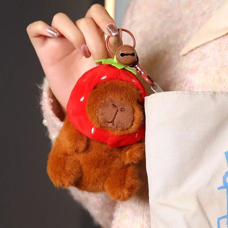Adorable Capybara Plush Keychain Pendant