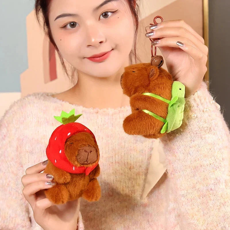 Adorable Capybara Plush Keychain Pendant