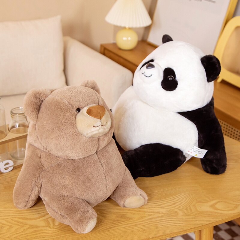 Adorable Chonky Plushies: Fat Bear Panda and Polar Bear Collection