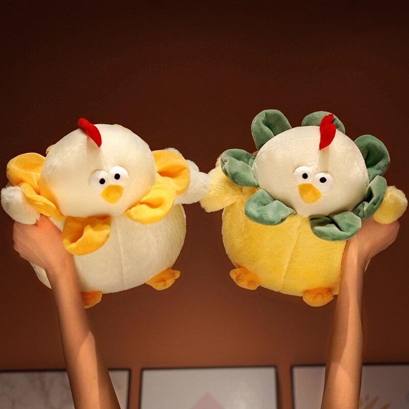 Adorably Plump Round Chicken Plush Toy