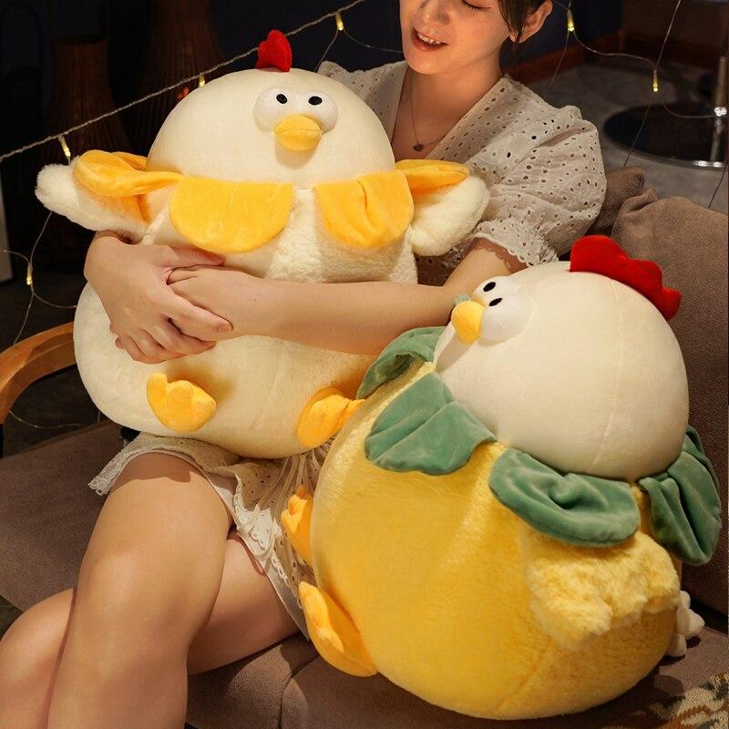 Adorably Chubby Round Chicken Plush Toy