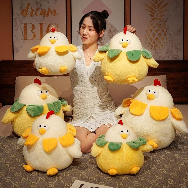 Adorably Chubby Round Chicken Plush Toy