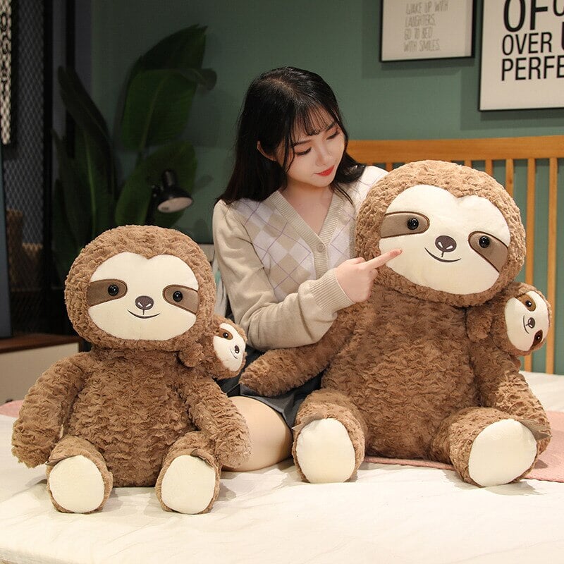 Cocoa & Boo: Adorable Fluffy Sloth Stuffed Animal