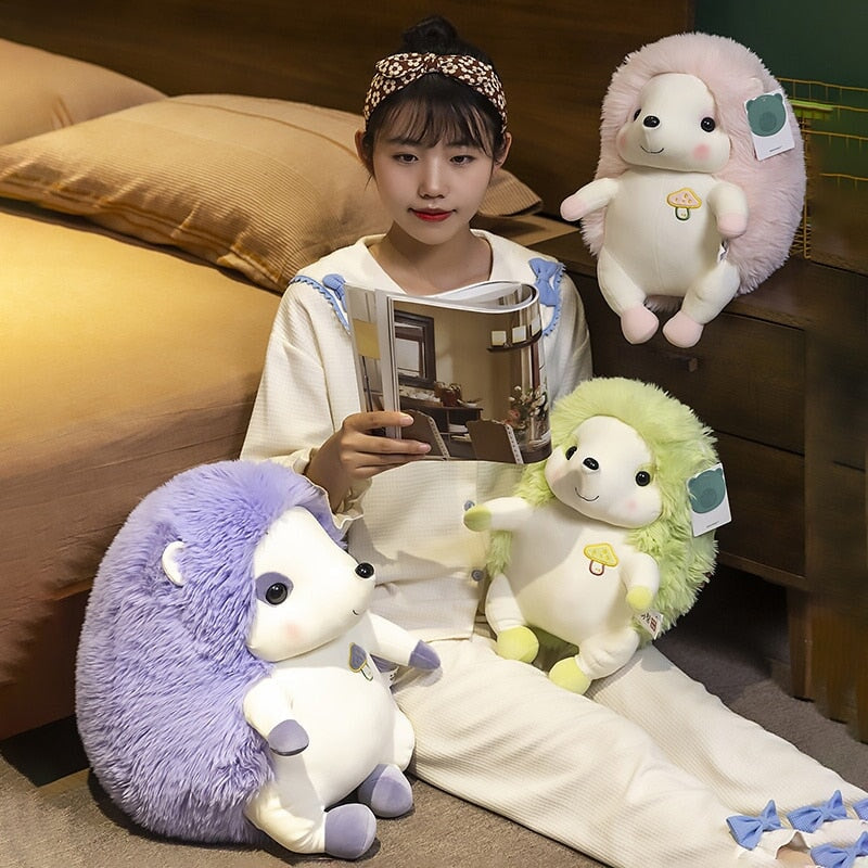 Vibrant Hedgehog Family Plush Toys for Cozy Cuddles