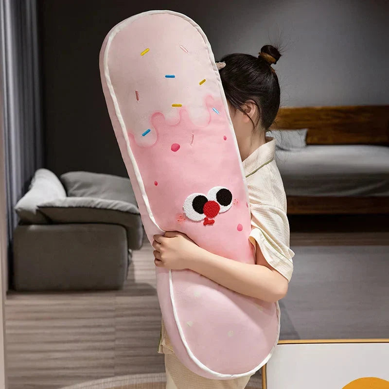 Vibrant Ice Cream Long Plush Pillow Toy