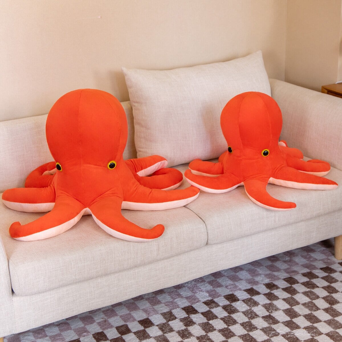 Vibrant Octopus Twins Plush Toy