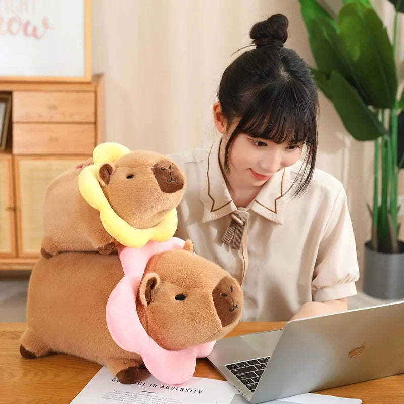 Adorable Laying Capybara Plush Toy for Cosplay Enthusiasts
