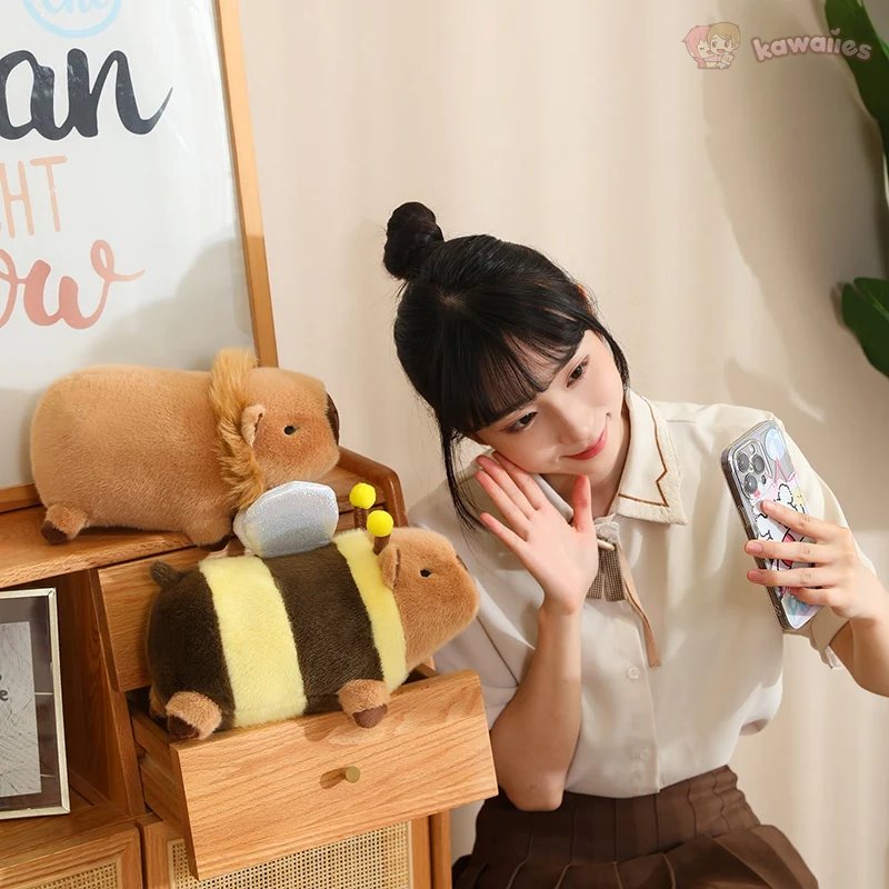 Adorable Laying Capybara Plush Toy for Cosplay Enthusiasts